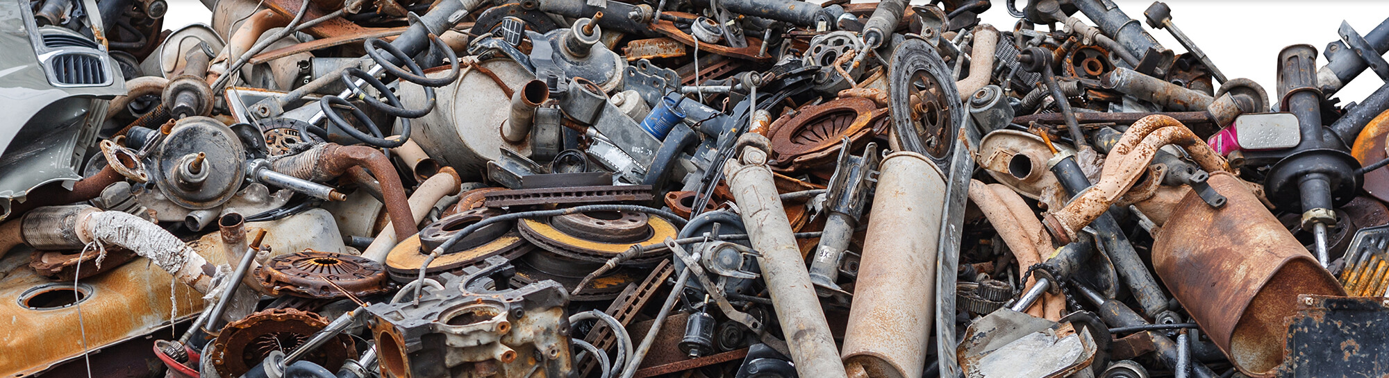 Pile of scrap auto parts